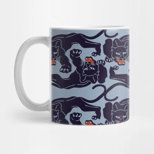 Animal Print on Blue Background Mug